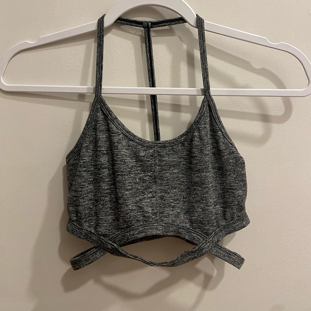 Free people movement heather grey sports bra